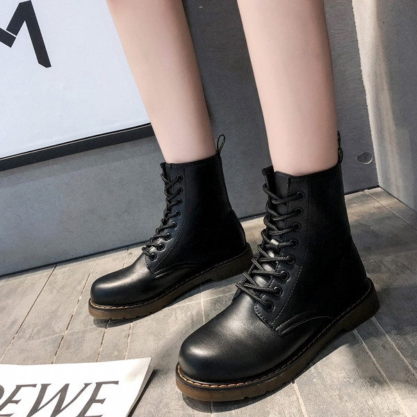 Ženske ležerne kožne čizme na vezice - smeđi ili crni potplat