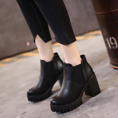 Naiste veekindlad ökonahast paksu kontsaga saapad