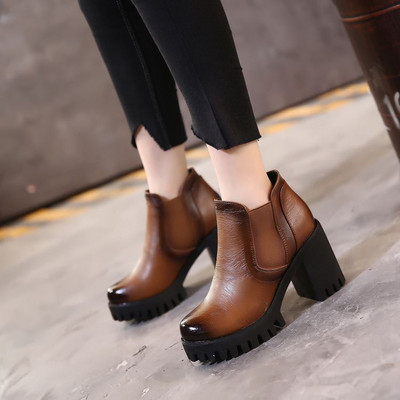 Naiste veekindlad ökonahast paksu kontsaga saapad