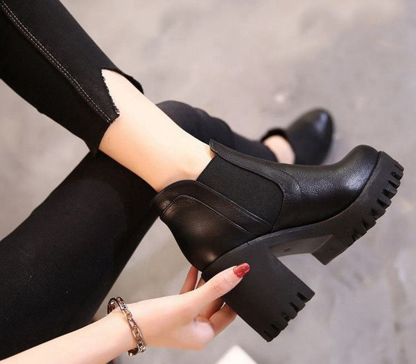 Naiste veekindlad ökonahast paksu kontsaga saapad