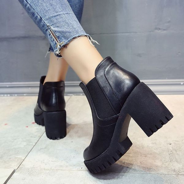 Naiste veekindlad ökonahast paksu kontsaga saapad