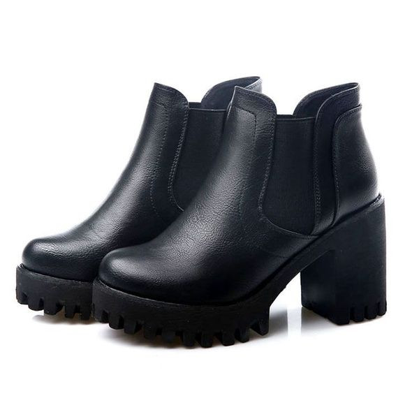 Naiste veekindlad ökonahast paksu kontsaga saapad