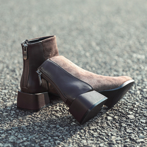 Öko-seemisnahast naiste saapad paksusega 3,5 cm - kaks mudelit