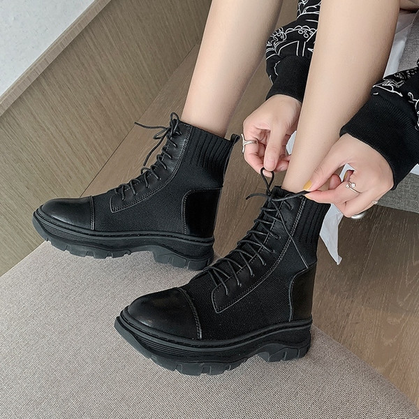 Ženske casual čizme od eko kože i tekstila - različiti modeli