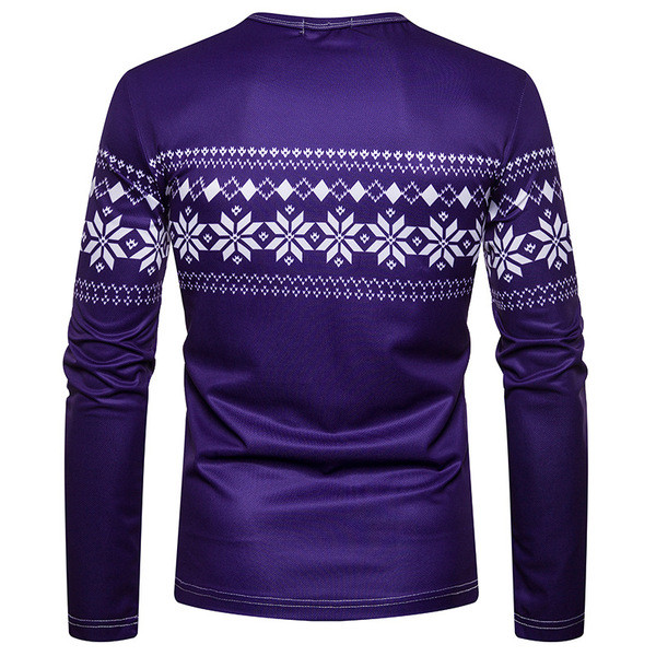 Modern férfi blúz mintával és hosszú ujjal