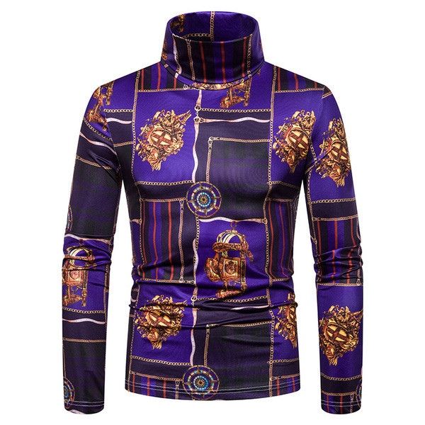 Alkalmi férfi blúz polo gallérral passzolt modell