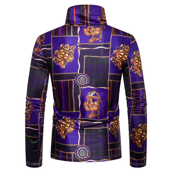 Alkalmi férfi blúz polo gallérral passzolt modell