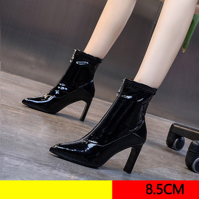 Női csizma szögletes sarokkal - műbőr többféle modell