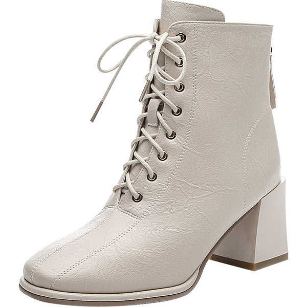 Női csizma szögletes sarokkal - műbőr többféle modell