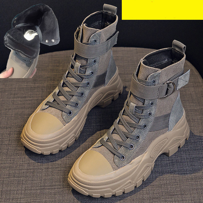 Sieviešu tekstila zābaki ar sprādzi un 4,5 cm zoli