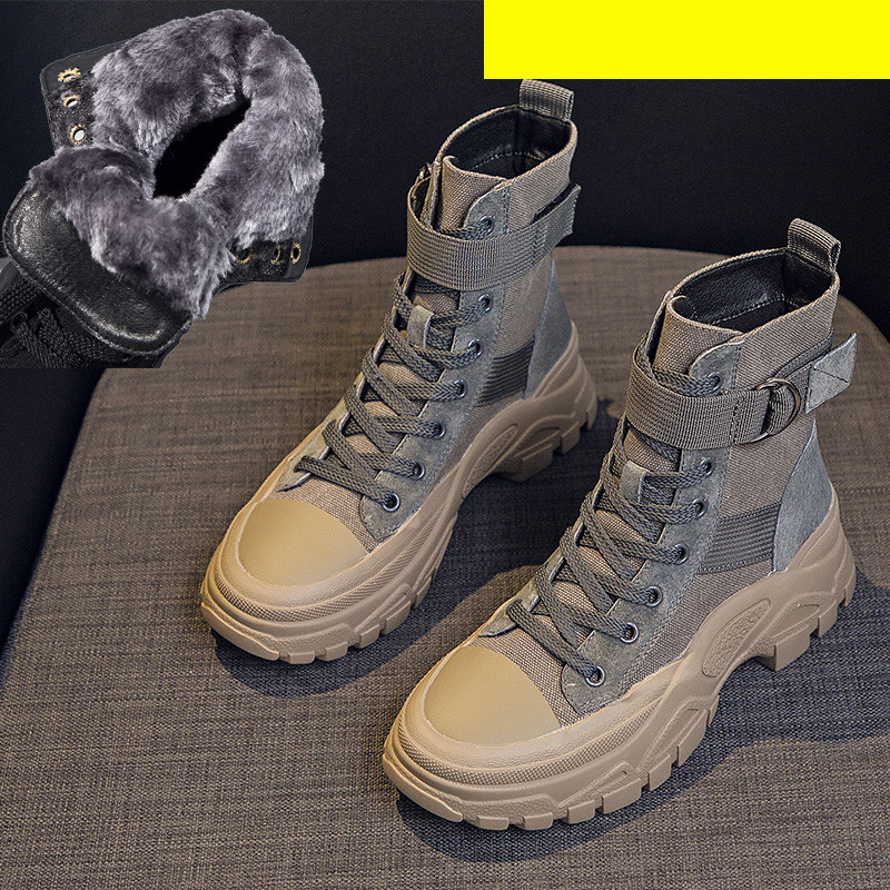 Sieviešu tekstila zābaki ar sprādzi un 4,5 cm zoli