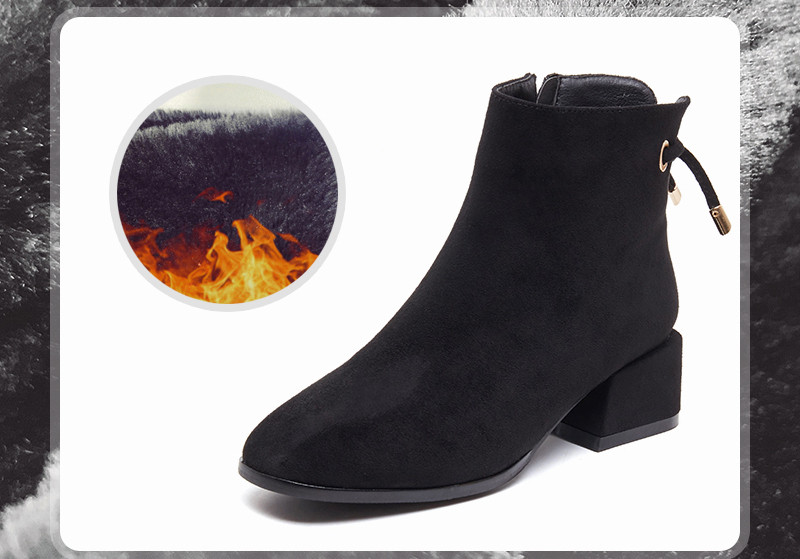 Sieviešu zābaki no eko zamšādas ar 4,5 cm biezu papēdi - ar mīkstu oderi vai bez tās