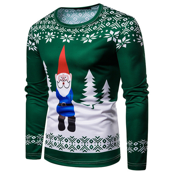 Modern, ovális nyakkivágású férfi blúz, testhezálló modell