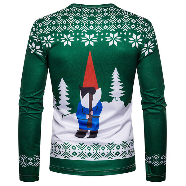 Modern, ovális nyakkivágású férfi blúz, testhezálló modell