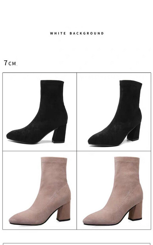 Modern női zoknis csizma - két modell fekete és bézs színben