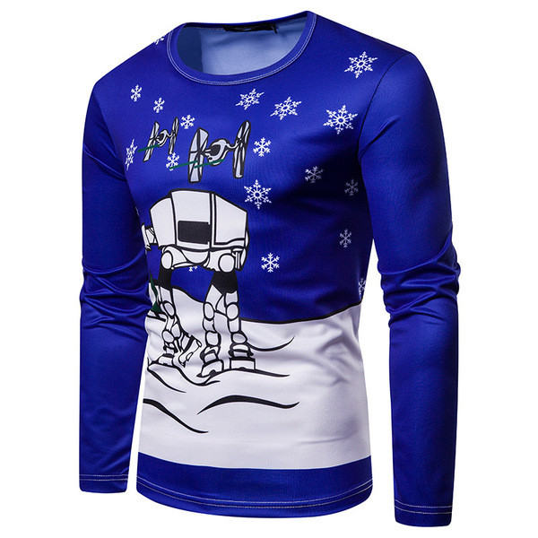 Ανδρική μπλούζα με μακριά μανίκια και τύπωμα