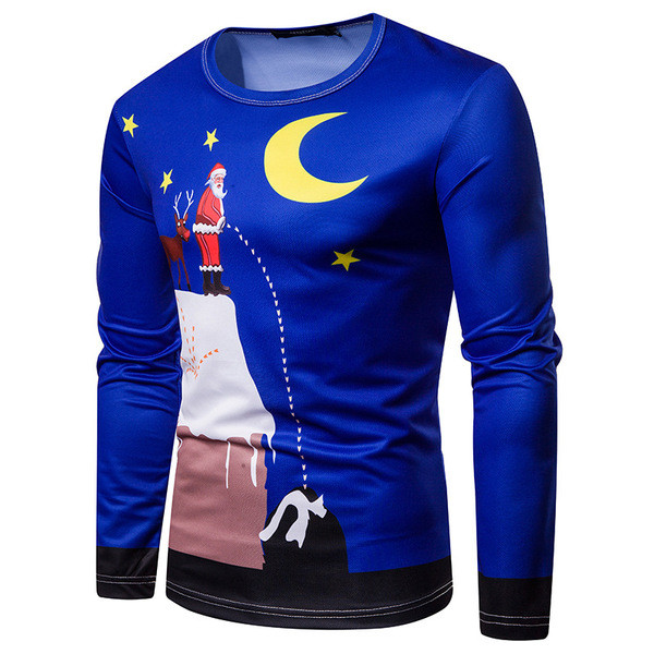 Meeste vabaaja pluusiga liibuv mudel, trükiga