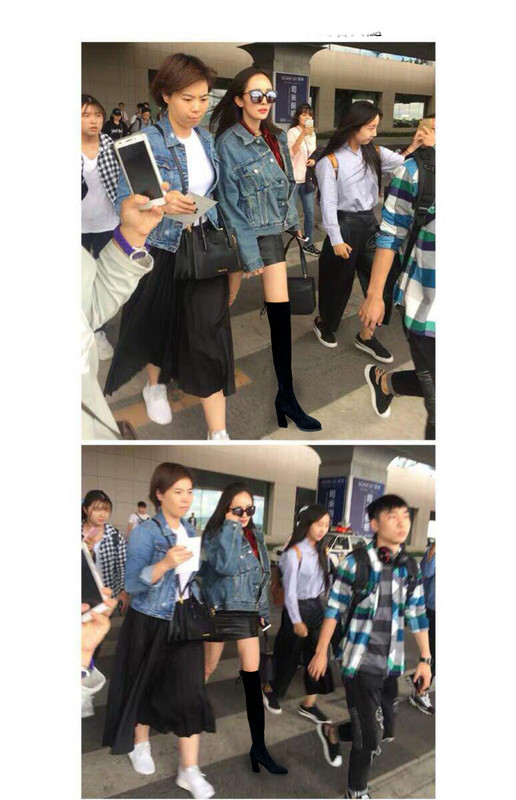 Női csizma térd felett 7,5 cm sarokkal - puha béléssel vagy anélkül