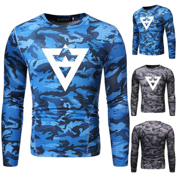 Alkalmi férfi blúz ovális nyakkivágással és hosszú ujjal