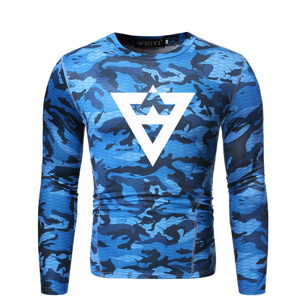 Alkalmi férfi blúz ovális nyakkivágással és hosszú ujjal