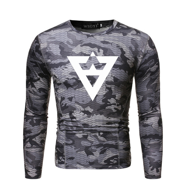 Alkalmi férfi blúz ovális nyakkivágással és hosszú ujjal