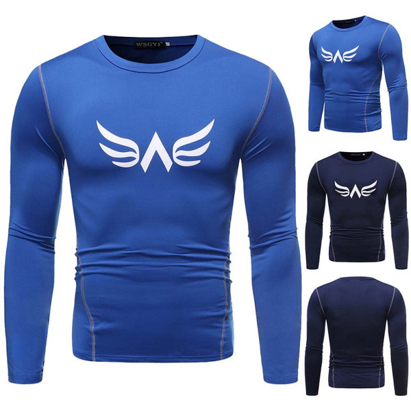 Alkalmi férfi blúz hosszú ujjal és ovális nyakkivágással