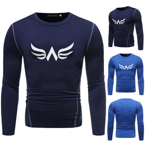 Alkalmi férfi blúz hosszú ujjal és ovális nyakkivágással