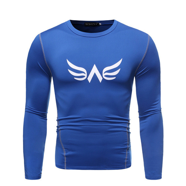 Alkalmi férfi blúz hosszú ujjal és ovális nyakkivágással