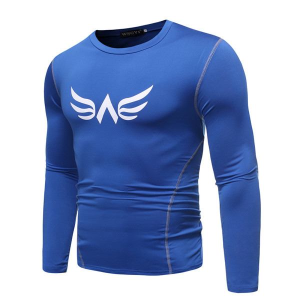 Alkalmi férfi blúz hosszú ujjal és ovális nyakkivágással