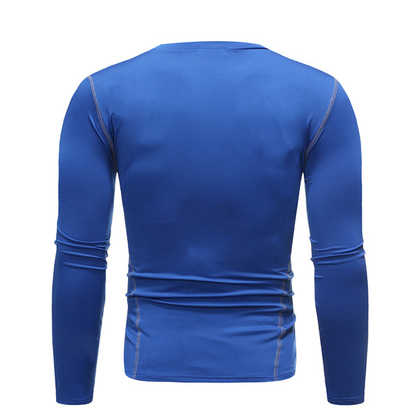 Alkalmi férfi blúz hosszú ujjal és ovális nyakkivágással