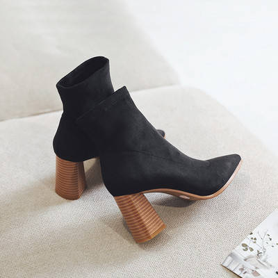 Naiste kaasaegsed saapad 5 cm või 7 cm kontsaga ökoseemisnahast või ökonahast