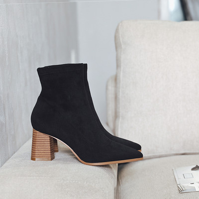 Naiste kaasaegsed saapad 5 cm või 7 cm kontsaga ökoseemisnahast või ökonahast