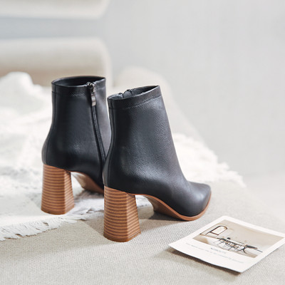 Naiste kaasaegsed saapad 5 cm või 7 cm kontsaga ökoseemisnahast või ökonahast