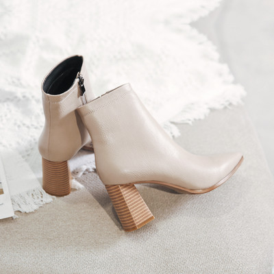 Naiste kaasaegsed saapad 5 cm või 7 cm kontsaga ökoseemisnahast või ökonahast