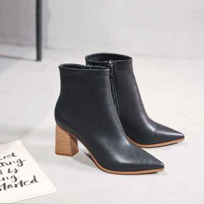 Naiste kaasaegsed saapad 5 cm või 7 cm kontsaga ökoseemisnahast või ökonahast