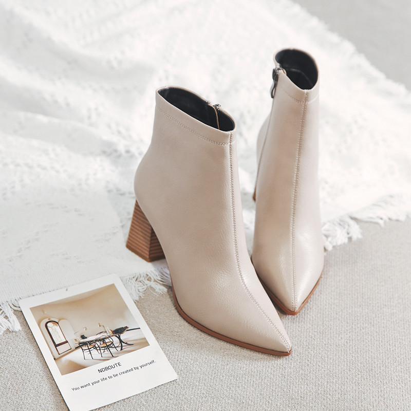 Naiste kaasaegsed saapad 5 cm või 7 cm kontsaga ökoseemisnahast või ökonahast