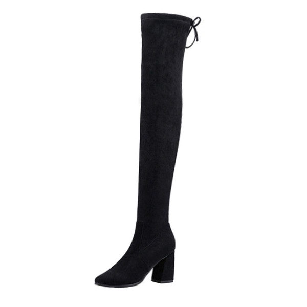 Jauns rudens-ziemas zābaku modelis virs ceļgala ar 8cm papēdi