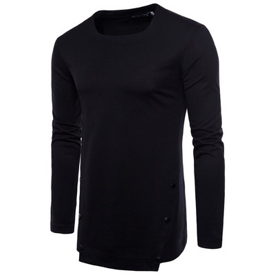 Férfi lezser hosszú blúz gombokkal és hosszú ujjú