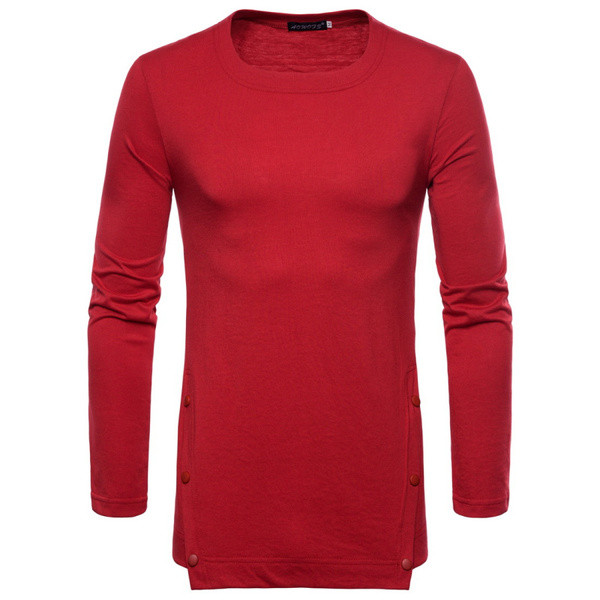 Férfi lezser hosszú blúz gombokkal és hosszú ujjú