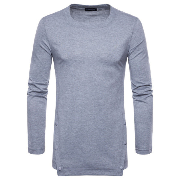 Férfi lezser hosszú blúz gombokkal és hosszú ujjú