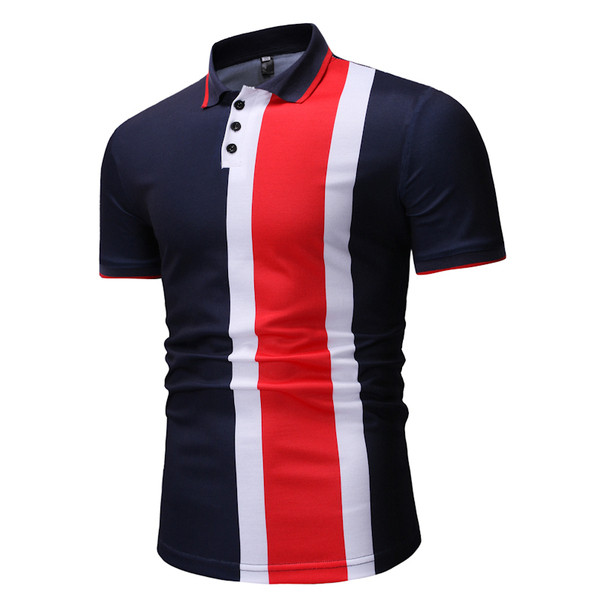 Moodne meeste triibuline lühikeste varrukatega pluus