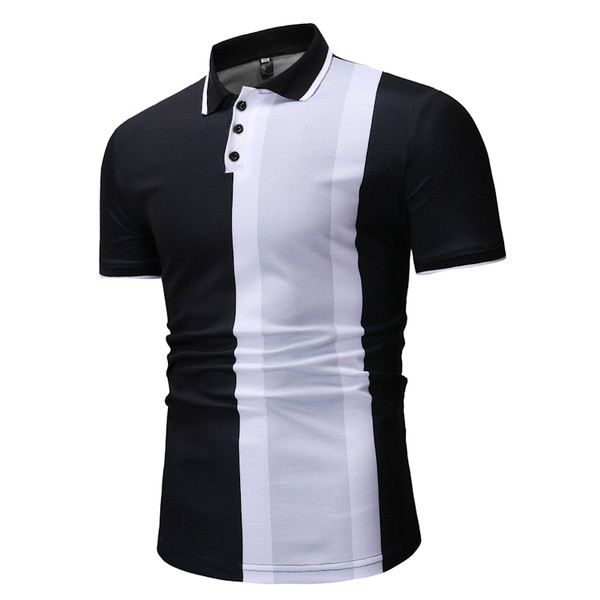 Moodne meeste triibuline lühikeste varrukatega pluus