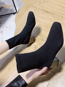 Μοντέρνες μπότες τύπου κάλτσας στρογγυλεμένο μοντέλο