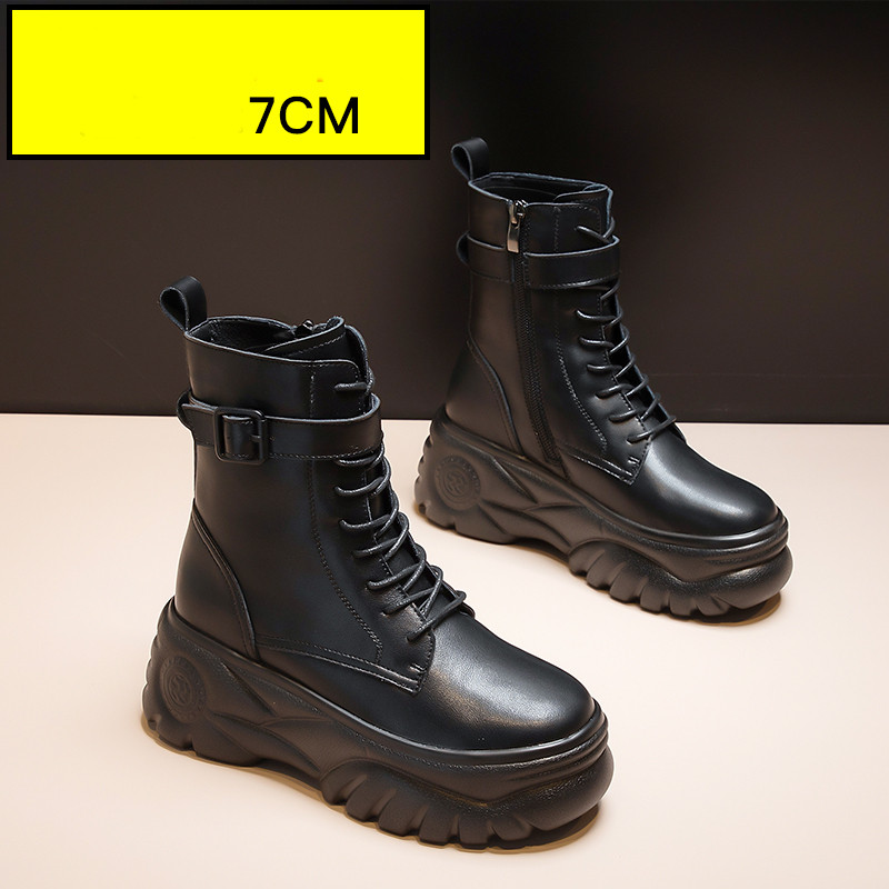 Kareda platvormiga naiste saapad ökonahast ja tekstiilist