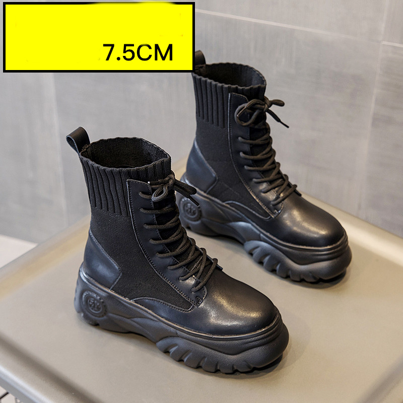 Kareda platvormiga naiste saapad ökonahast ja tekstiilist