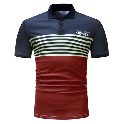 Meeste vabaaja pluus lühikeste varrukate ja klassikalise kraega