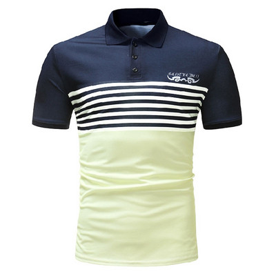 Meeste vabaaja pluus lühikeste varrukate ja klassikalise kraega