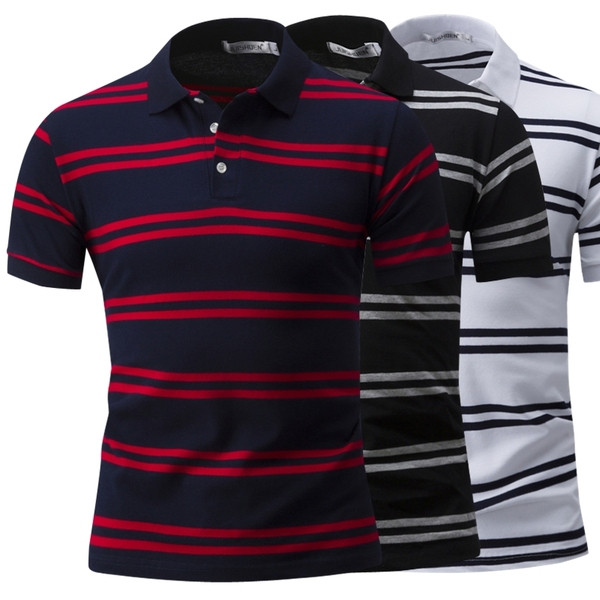 Lezser férfi csíkos blúz rövid ujjal