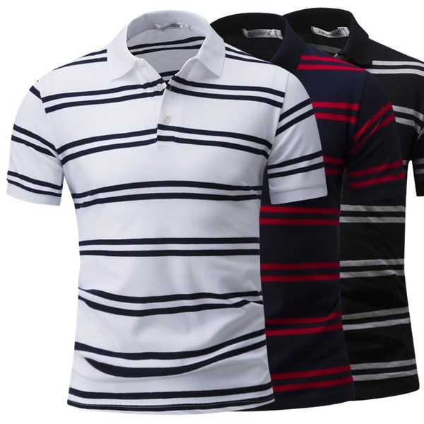 Lezser férfi csíkos blúz rövid ujjal