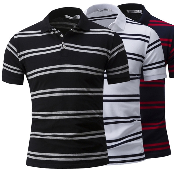 Lezser férfi csíkos blúz rövid ujjal